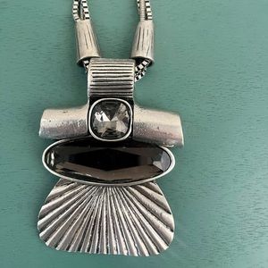 Statement  silver tone Necklace